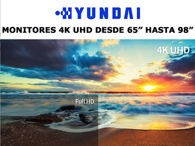 foto noticia Monitores UHD 4K de 65 a 98” para cartelería digital 